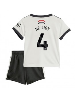 Manchester United Matthijs de Ligt #4 Ausweichtrikot für Kinder 2024-25 Kurzarm (+ Kurze Hosen)